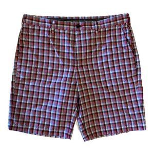 IZOD Golf 36 Plaid Shorts Athletic AntiSlip Grip